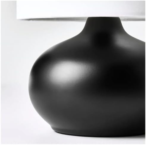 IKEA TVARFOT Black and White Table Lamp, Height: 9 " (22 cm), Base Diameter: 3 " (7 cm)