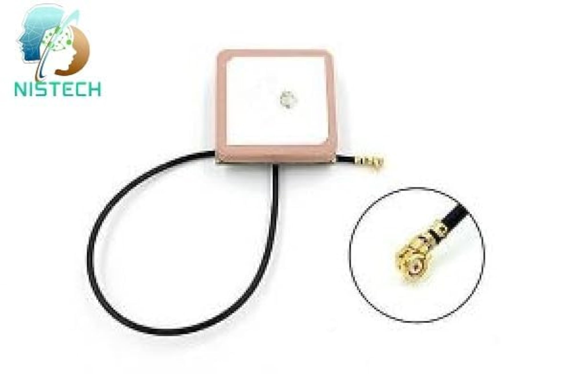 NISTECH 28dB GPS SMA Plug Ceramic Chip Patch Antenna