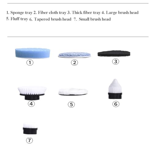 MGLSDeet Bathroom Scrubber 7Pcs Replacement Brush Heads Kit, for ANS8050/8052