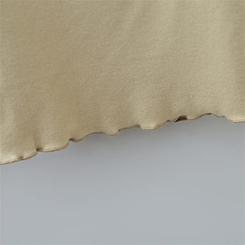 Girls Ruffled Tshirts Fall Long Sleeve Slim Turtleneck Solid Shirt Kids Soft Flannel Thin Loose Layering Clothes3