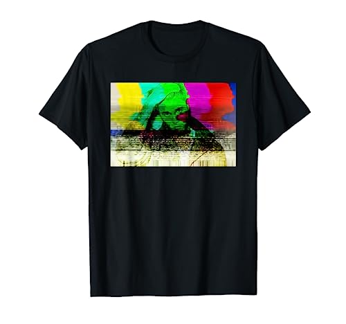 Image of Justin Bieber Official Glitch Photo Rainbow T-shirt T-Shirt