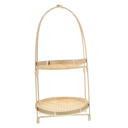 KICHOUSE Handheld Storage Basket Cake Display Basket Wicker for Parties Banquets