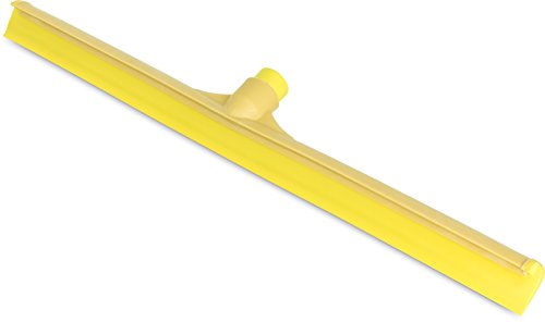 Carlisle 3656804 Solid One-Piece Foam Rubber Head Floor Squeegee, 24" Length, Yellow (Case of 6)