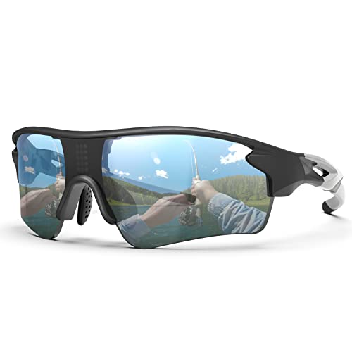 Tensport 0.1s Photochromic Sunglasses for Men and Women, 100% UV Protection Men Polarized Sport Sunglasses, Driving Sunglasses for Day and Night, Best Gift for Fishing, Biking, Baseball, Golf, Run, Hiking