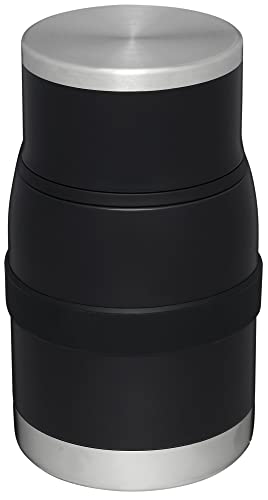 Stanley Adventure To-Go Food Jar and Spork 24 oz | Vacuum Insulated Thermos Food Container | Wide Mouth Screw On Lid | Packable for Travel | Stainless Steel with Leakproof Lid | BPA-Free | Black Glow