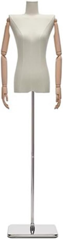 Adjustable Female Dress Form Mannequin Torso Stand for Clothing & Jewelry Display, Height 120-185CM, Base Included, Ideal for Fashion Design & Tailoring
