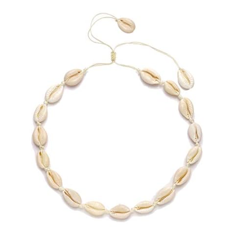 CENAPOG Cowrie Shell Choker Necklace for Women Puka Shell Necklace Corded Seashell Necklace Hawaiian Beach Jewelry Cover
