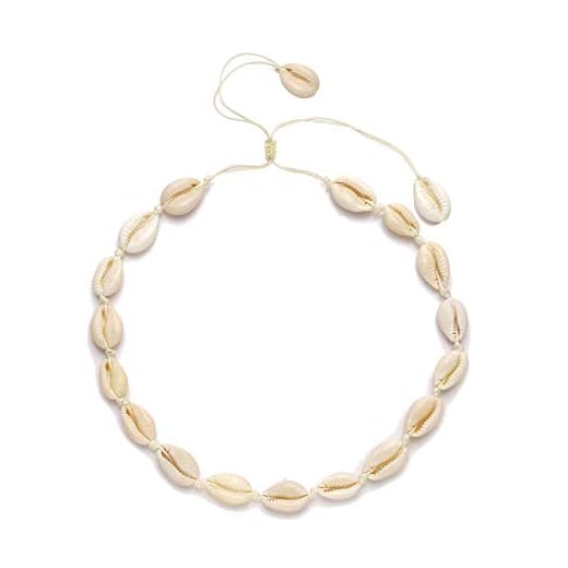 CENAPOG Cowrie Shell Choker Necklace for Women Puka Shell Necklace Corded Seashell Necklace Hawaiian Beach Jewelry