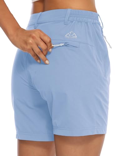 Image of TBMPOY Women's 6 inch Hiking Cargo Shorts Quick Dry with Pockets Work Golf Short Lightweight Outdoor Active Summer for Women