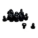 sourcing map 20pcs Pare-Choc de Table en Verre Tige Patin de Protection Meuble Patio Anti-Collision Anti-Bruit Souple Intégré Noire Glisse 6mm