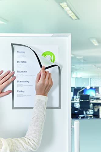 magnetoplan Magnetofix 1130301 - Marco magnético (5 unidades, A4), color gris Cover