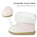 Imagen de KVbabby Botas de Nieve Niña Invierno Botines Cómodos Calzado Bebe Boots Zapatos de Nieve Forradas Calientes Antideslizante EU24 =etiqueta: 25 Blanco B