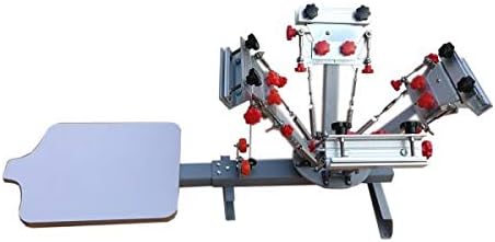 MELDIKISO Micro Registration 4 Color 1 Station Silk Screen Printing Press Machine Screen Printing Machine
