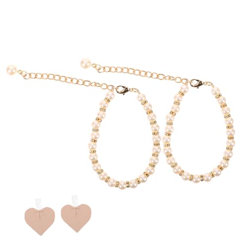 TOYANDONA Cinturini Per Tacchi Alti Perle Elegantemente Decorati, Cinturini Antiscivolo Per Scarpe Da Donna, Accessori Staccabili Per Tacchi Sicuri e Comfort Quotidiano