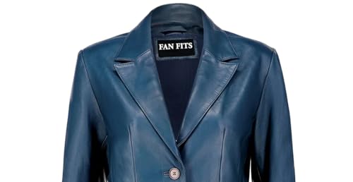 Classic 2-Button Lambskin Leather Blazer Women - Casual Long Sleeves Coat Style Real Blazer Jacket for Women3