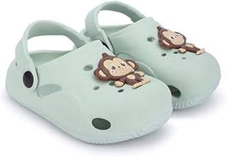 GLJ Little AngelToddler Clogs Slippers, 12 Months to 3 Years, Baby Boy, Waterproof, Lightweight, Cute Cartoon Penguin Design