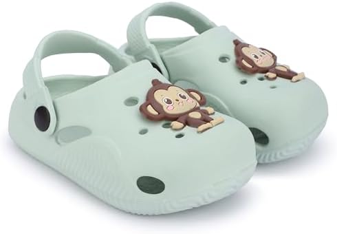 GLJ Little AngelToddler Clogs Slippers, 12 Months to 3 Years, Baby Boy, Waterproof, Lightweight, Cute Cartoon Penguin Design