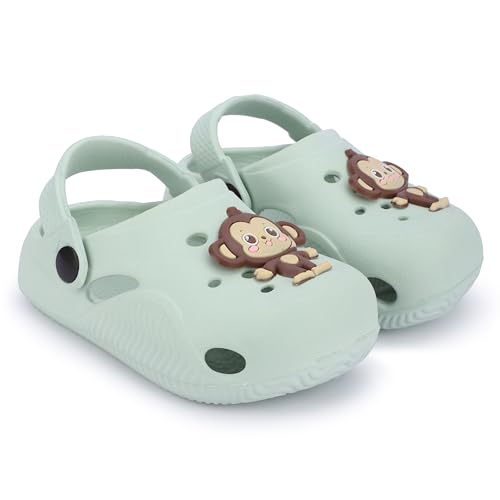 GLJ Little AngelToddler Clogs Slippers, 12 Months to 3 Years, Baby Boy, Waterproof, Lightweight, Cute Cartoon Penguin Design