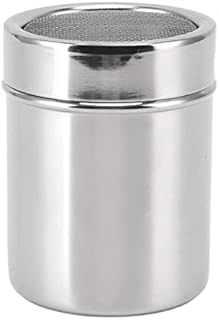Sugar Shaker, 3.54 x 2.76in Food Grade Stainless Steel Durable Widely Used Powder Dispenser for Salt Sugar Cocoa Cinnamon Pepper