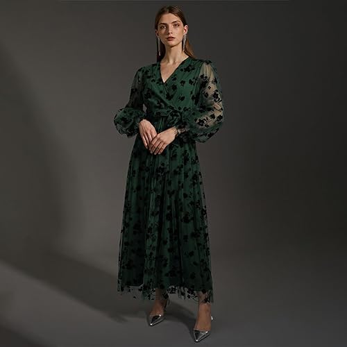 Robe de soirée automne hiver maxi longue pour cocktail chic - 4