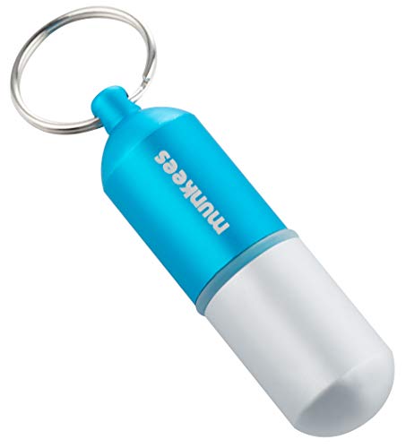 Munkees Waterproof Capsules, Watertight Accessory Case, Airtight Pill Bottle for Camping, Hiking, Backpacking, Compact Valuables Container for Outdoors