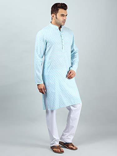 Image of Uri and MacKenzie Mens Cotton Woven Casual Kurta Pajama set