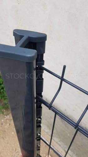 Poteau à sceller en H pour grillage rigide contre le vent 1m40