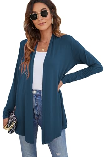 Image of Ladlop Women's Lightweight Open Front Cardigans Long Sleeve Casual Soft Drape Fall Cardigan