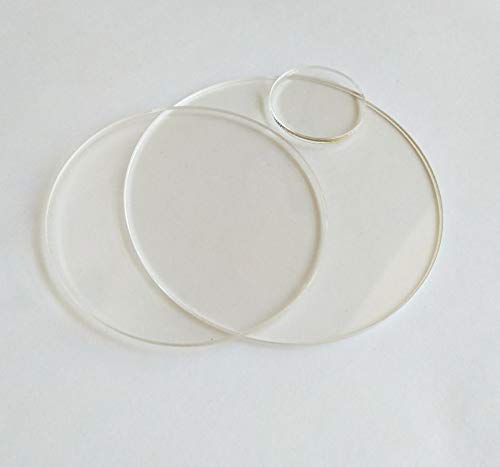 Image of MEYA 1 /12 inch Thickness Clear Acrylic Discs, PMMA Blank Clear Acrylic Round Circle, Plexiglass Laser Cut Round Circle 25PCS (Dia 1.0 inch)