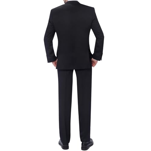 Men's 2 Piece Suit Classic Fit 2 Button Lightweight Blazer & Pants for Business & Daily Wear3