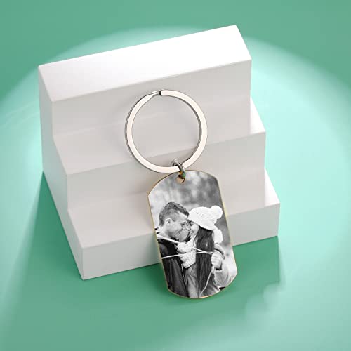 Custom Personalized Keychains Picture For Boyfriend, Couples Keychain Engraved Photo4