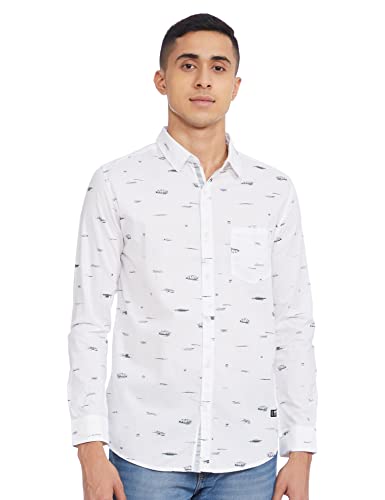 Image of Spykar Men's Solid Slim Fit Shirt