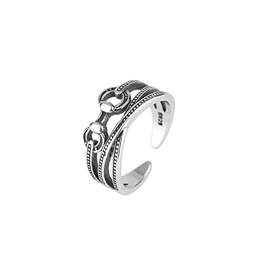 Bague ouverte femme S925 réglable résolvant le problème de taille pour un mariage