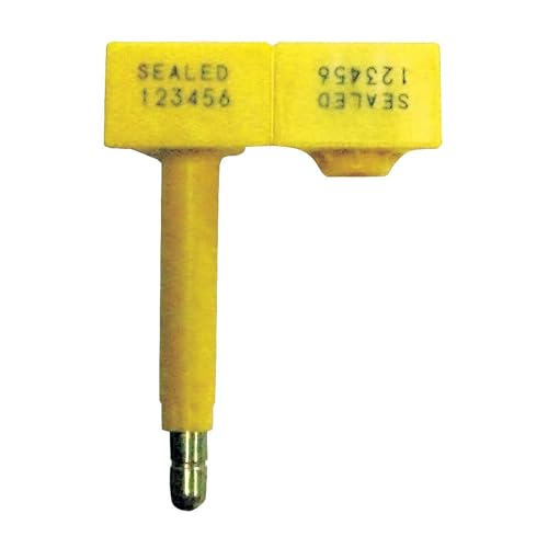Bolt Seal, 3-3/8 x 29/64 in, Yellow, PK200