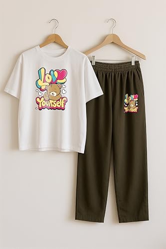 Image of My Swag Printed Nightsuit for Women | T-Shirt & Lower for Womens&Girls