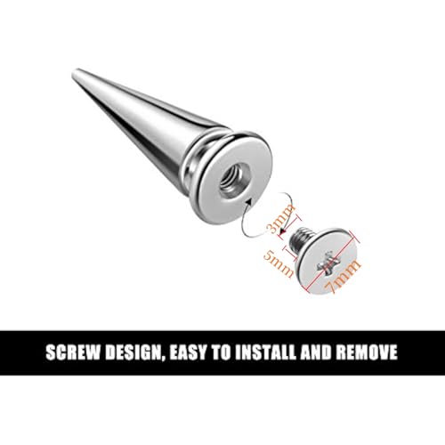 image for Hicarer 170 Pieces Multiple Sizes Cone Spikes Screwback Studs Rivets L