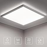 【Perfekte Wahl für Badezimmer】Mit einer integrierten versiegelten Struktur, Schutzklasse IP44, hält die Deckenlampe LED Staub und Wasser fern, sodass nach längerem Gebrauch keine Schatten oder dunklen Flecken im Lampengehäuse entstehen. Das macht sie zu einer guten Option für Sie können die deckenleuchten led von außen schnell und einfach reinigen