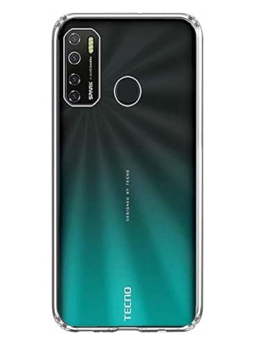 Image of COVERBLACK Flexible Rubber Case Back Cover Compatible for Tecno CD7 / Camon 15 /Spark 5 - Transparent