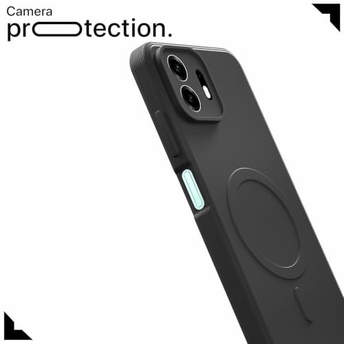 Image of Outlouders Back Cover for OnePlus N6 5G | Soft Matte Silicone | Slim Fit | Magnetic-Safe Logo Design (Magnetic-Safe Not Compatible) | Shockproof | Camera Protection Bumper Case (Black)