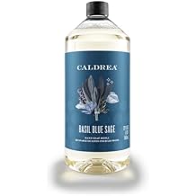 Caldrea Hand Soap Refill, Aloe Vera Gel, Olive Oil And Essential Oils To Cleanse And Condition, Basil Blue Sage Scent, 32 Oz