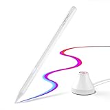 【Nahtloses Design und Magnetische Befestigung】: Dank der kabellosen Ladetechnik hat der LOFTer Eingabestift einem avantgardistischen nahtlosen Design ohne Connector oder bewegliche Teile, die leicht zu verlieren sind, und der Stylus Pen kann an der flachen Kante des iPad magnetisch befestigt werden, dadurch ist dieser iPad Stift viel mehr tragbarer und leichter zu verstauen