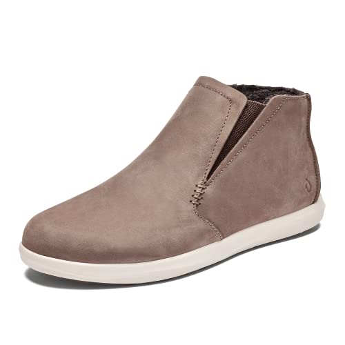 OLUKAI Hawai'iloa Manu Hope Women's Booties, Soft & Comfortable Waterproof Full-Grain Leather, Elastic Gore Panels for Customized Fit & Wet Grip Rubber Soles