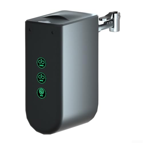 Bomba de bicicleta recargable para bicicletas de carretera y montaña, mini inflador de neumáticos portátil inalámbrico de 100 PSI con carga rápida USB-C, apagado automático, indicador LED, color negro
