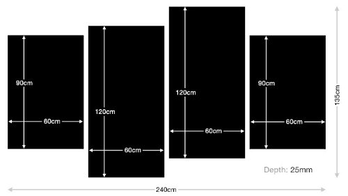 Bold Bloc Design - Conor McGregor Nate Diaz UFC MMA Sports 240x135cm Multi Canvas Art Print Box Framed Picture Wall Hanging - Hand Made in The UK - Framed and Ready to Hang