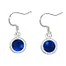 Recycled Vintage Cobalt 1960's Face Cream Jar Glass Color Dot Earrings
