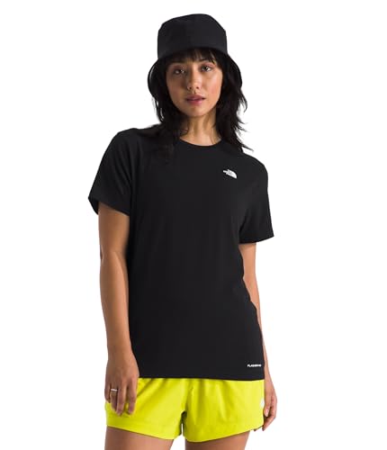 The North Face Women's Adventure Tee - Short-Sleeve Crewneck with Moisture Wicking Fabric, Set-in Sleeves, TNF Black, X-Large