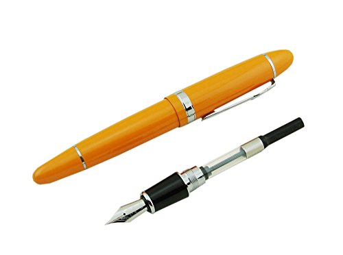 Lanxivi 159 ORANGE FP PEN POUCH Jinhao 159 Fountain Pen Orange Color Silver Trim Big Heavy thumb #4