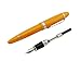 Lanxivi Jinhao 159 Fountain Pen Medium Nib Orange Color Silver Trim Big Heavy with Pen Pouch