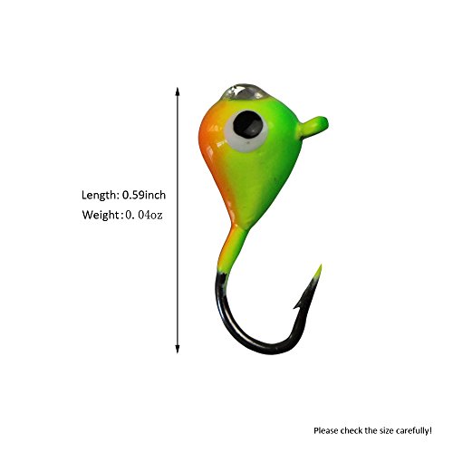image for Laxygo Ice Fishing Jigs Lead Jig Heads Fishing Lure Jigs Winter Metal 