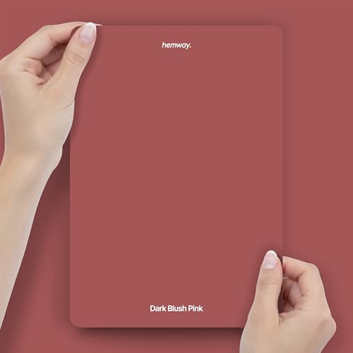 Hemway Dark Blush Pink Peel & Stick Sample Chalk Paint | A5 Accurate Colour Swatch, Mess-Free Alternative to Paint Tester Pots, Easy To Use, Eco-friendly, for Interior Furniture & Walls